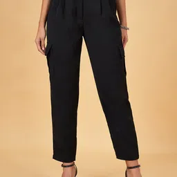 Annabelle by Pantaloons Women Tapered Fit High-Rise Trousers-image-68