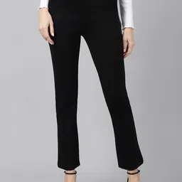 Xpose Women Comfort Straight Fit High-Rise Trousers-picture-30