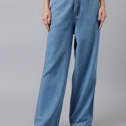 Xpose Women Comfort Straight Fit High-Rise Pure Cotton Trousers-image-30