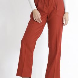 RAREISM Women Slim Fit High-Rise Plain Parallel Trouser-image-53