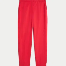 Marks & Spencer Women Slim Fit High-Rise Cotton Trousers-23