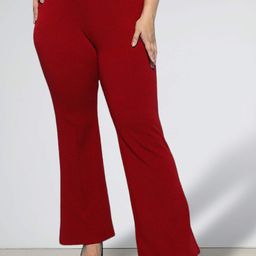 FITHUB Women Flared High-Rise Cotton Bootcut Trousers-26