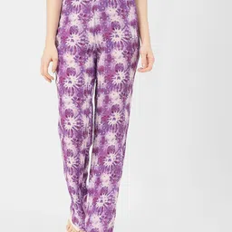 Moomaya Women Textured Loose Fit High-Rise Trousers-image-95