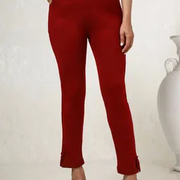 Soch Women Regular Fit Slip-On Trousers-image-7