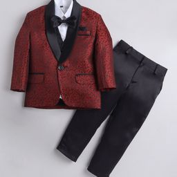 Jeetethnics Boys Woven-Designed Single-Breasted 5-Piece Suits-picture-28