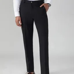 SUBTRACT Men Slim Fit Four Way Stretch Wrinkle Free Mid Rise Formal Trouser-image-79