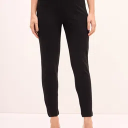 SALT ATTIRE Women Slim Fit High-Rise Wrinkle Free Trousers-image-48