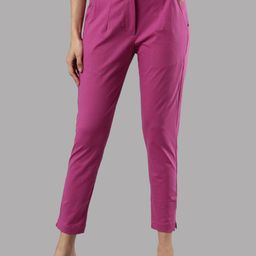 Femmora Women Cotton Comfort Regular Fit Trousers-image-40