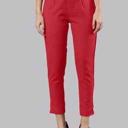 Femmora Women Comfort Pleated Cigarette Trousers-image-51