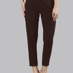 Femmora Women Comfort Pleated Cigarette Trousers-image-52