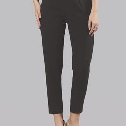 Femmora Women Comfort Pleated Cigarette Trousers-image-60