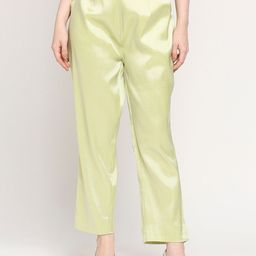 Cloth Haus India Women Relaxed Sheen Regular Fit Brocade Trousers-image-44