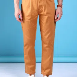The Indian Garage Co Men Slim Fit Cotton Trousers-picture-20