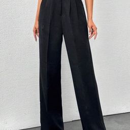 Next One Women Smart Loose Fit High-Rise Easy Wash Pleated Trousers-picture-17