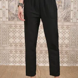 Vishudh Women Mid-Rise Pleated Trousers-image-77