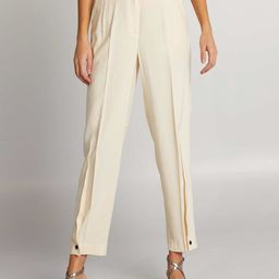 KIABI Women High-Rise Pleated Cigarette Trousers-image-106