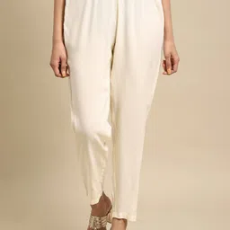 Rangita Women Relaxed Straight Leg Ankle Length Ethnic Trousers-image-35