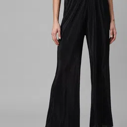 ONLY Women Mid Rise Ribbed Flared Knitted Parallel Trousers-image-62