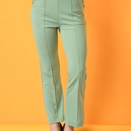 HERE&NOW Women Comfort Flared Wrinkle Free Parallel Trouser-picture-17
