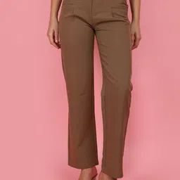 V-Mart Women Pleated Mid-Rise Regular Fit Parallel Trouser-picture-24