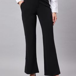 Style Quotient Women Smart Flared Bootcut Trousers-image-53