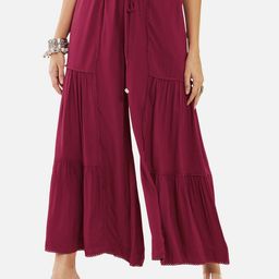 Moda Rapido Women Smart Flared Pleated Trousers-image-14
