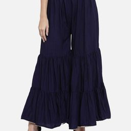 Moda Rapido Women Smart Flared Pleated Trousers-image-73
