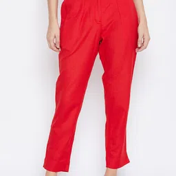 SUTI Women Comfort Slim Fit Pleated Trousers-image-68