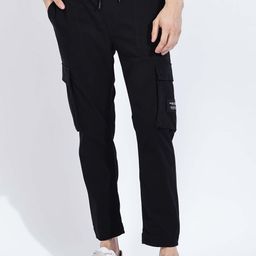 HERE&NOW Men Slim Fit Mid - Rise Cargo Joggers-picture-35