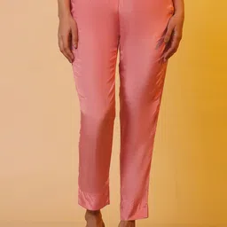 AURELIA Women Slim Fit Mid-Rise Plain Regular Trousers Trouser-image-99