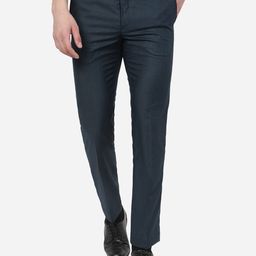 METAL Men Mid-Rise Slim Fit Formal Trousers-image-42