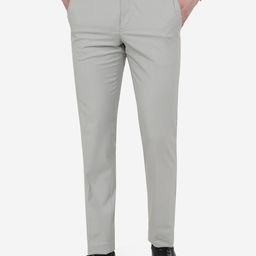 METAL Men Mid-Rise Slim Fit Formal Trousers-image-8