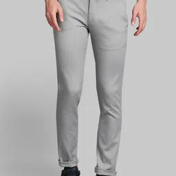 Parx Men Grey Slim Fit Trousers-image-58