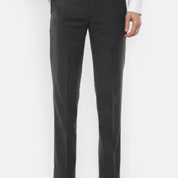 Louis Philippe Men Grey Slim Fit Formal Trousers-image-98