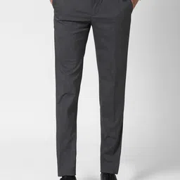 Peter England Men Grey Slim Fit Trousers-image-102