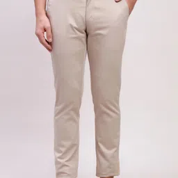 ColorPlus Men Mid-Rise Slim Fit Trousers-picture-4