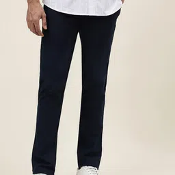 Fabindia Men Slim Fit Mid-Rise Cotton Regular Trousers-image-32