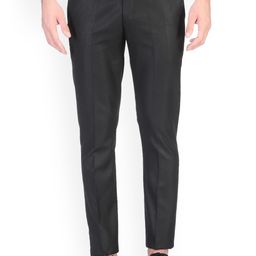Vandnam Fabrics Men Black Smart Slim Fit Trousers-image-85