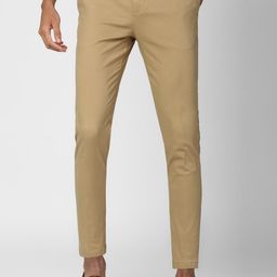 Peter England Casuals Men Khaki Slim Fit Trousers-picture-58