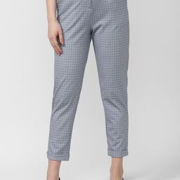 Van Heusen Woman Checked Slim Fit Cropped Trousers-image-39