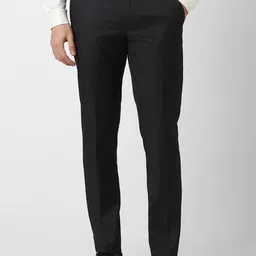 Peter England Elite Men Slim Fit Formal Trousers-image-7