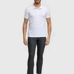 Celio Men Grey Solid Polyester Slim Fit Trousers-image-38