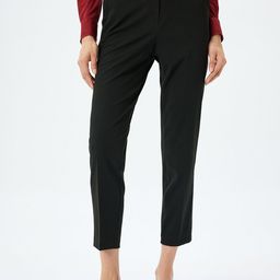 Koton Women Slim Fit Mid-Rise Formal Trousers-image-48