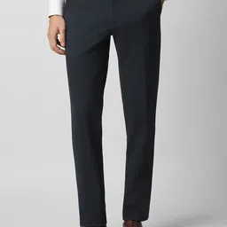 Van Heusen Men Textured Self Design Mid-Rise Slim Fit Formal Trousers-image-47