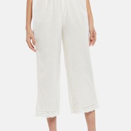 RANGMANCH BY PANTALOONS Women Off White Culottes Trousers-image-71