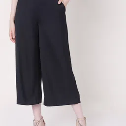 Vero Moda Women Blue Slim Fit High-Rise Culottes Trousers-picture-36