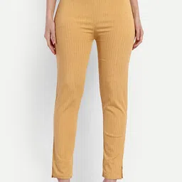 Moda Rapido Women Striped Smart Slim Fit Pleated Culottes Trousers-image-75