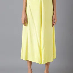 AURELIA Women Yellow Loose Fit Culottes Trousers-image-66