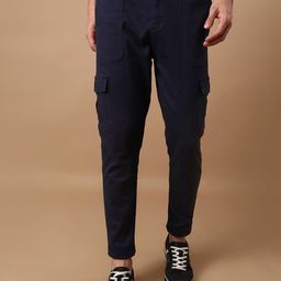 Crocodile Men Slim Fit Mid-Rise Easy Wash Cotton Chinos Trousers-image-26