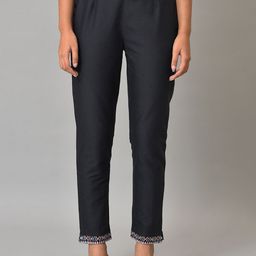 W Women Regular Fit Cigarette Trousers-45